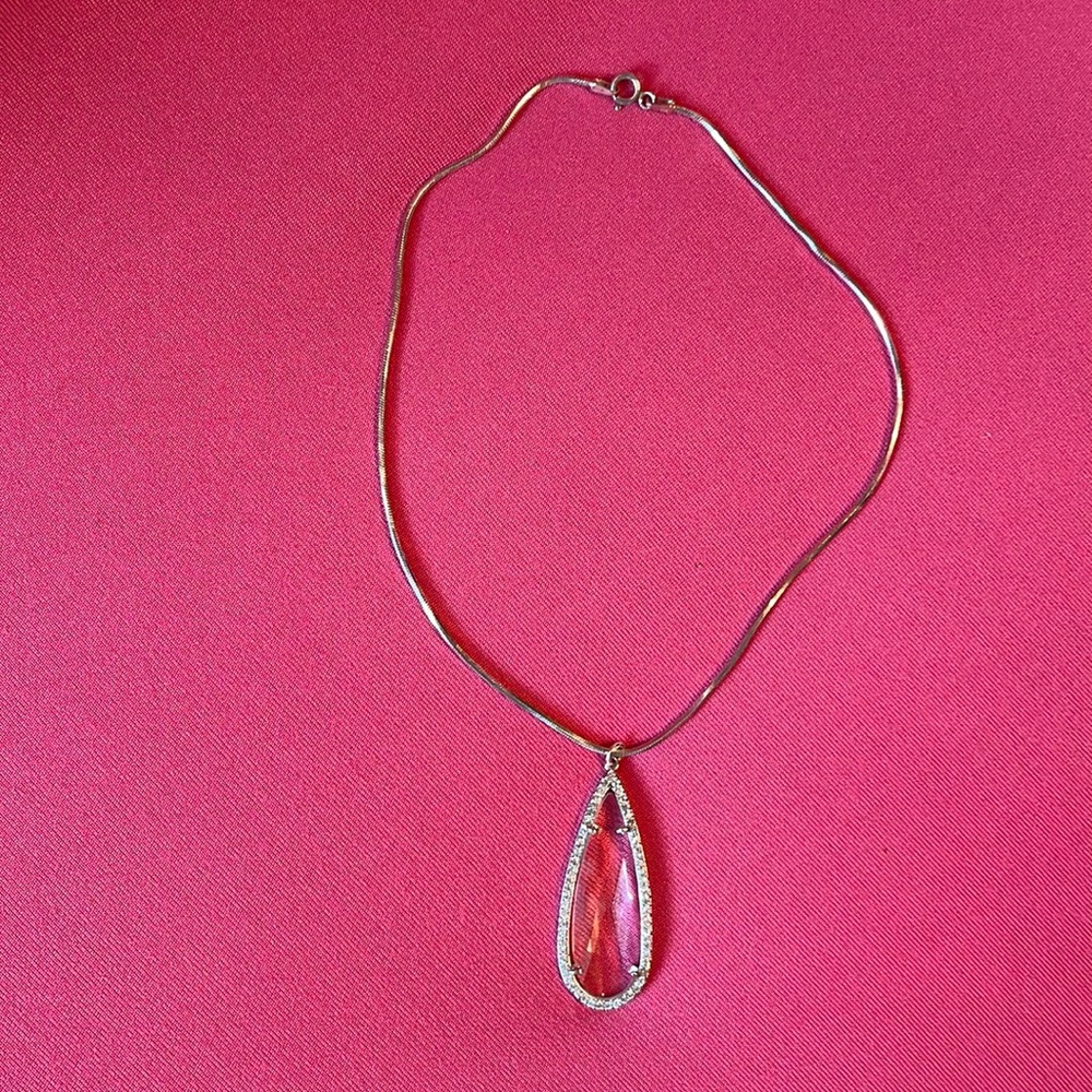 Crystal CZ pendant choker